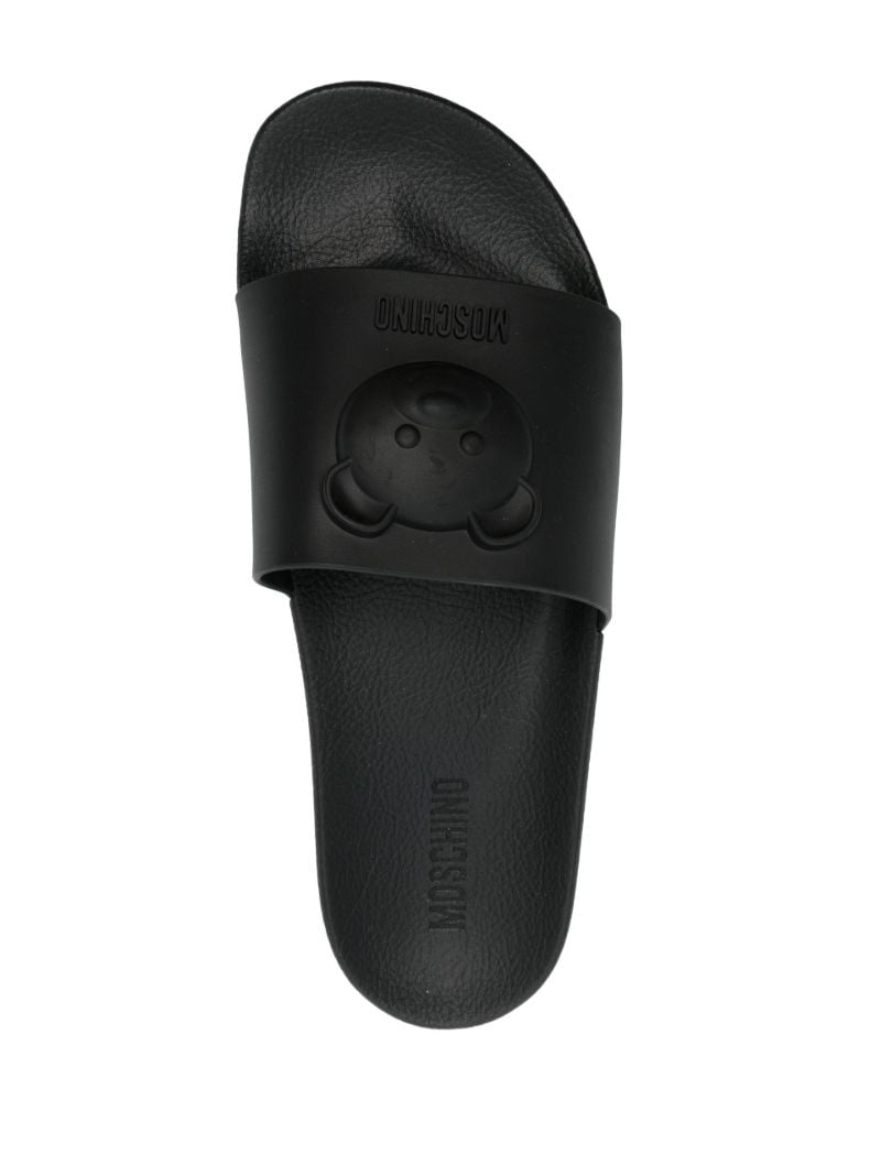 Black Teddy Bear Rubber Slides