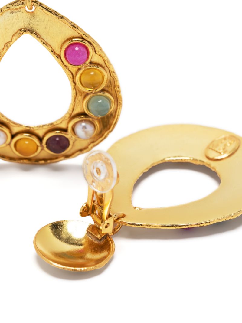 Gold-plated Thalita Crystal Drop Earrings