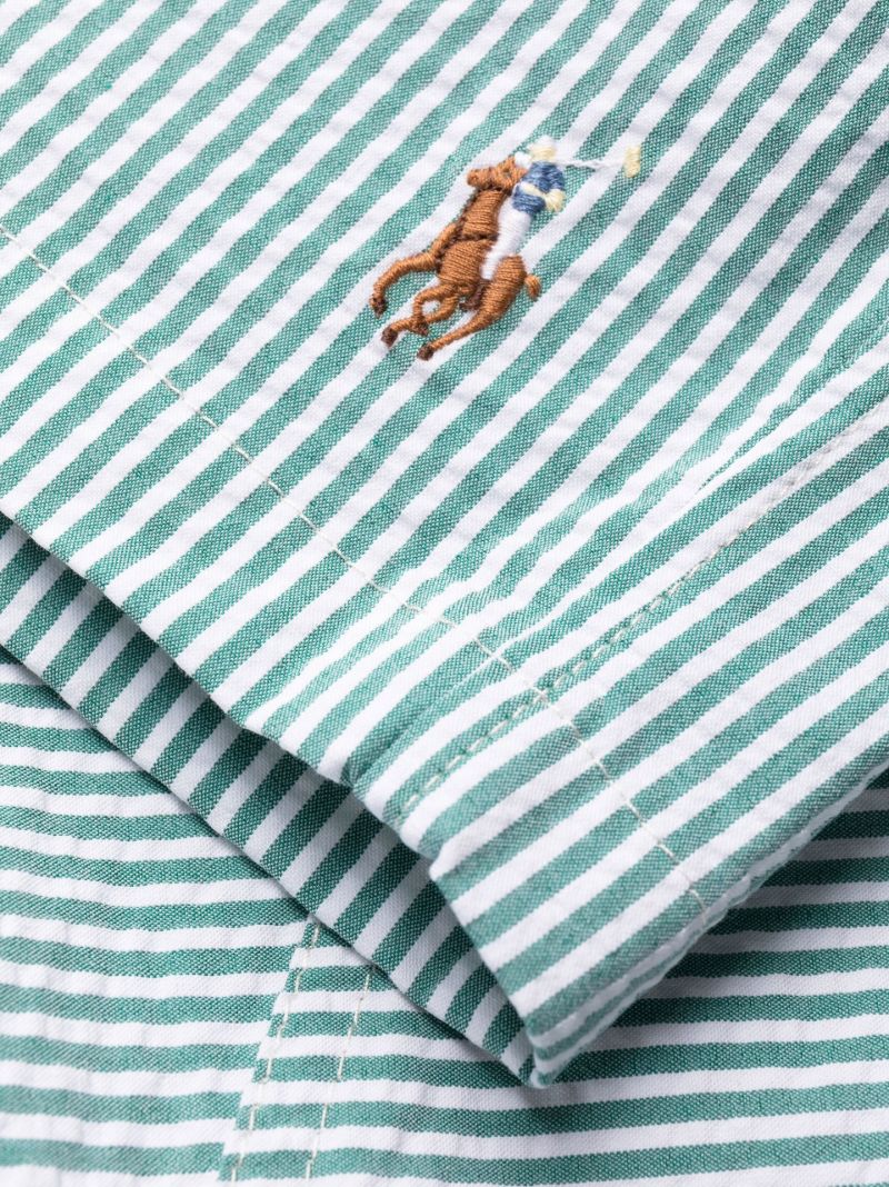 Green Traveler Striped Swim Shorts