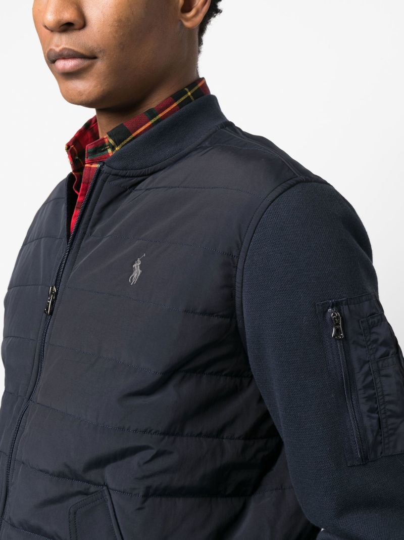 Blue Polo Pony Cotton Bomber Jacket