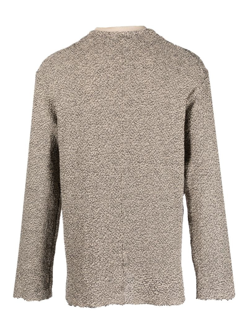 Brown Distressed Cotton Sweater