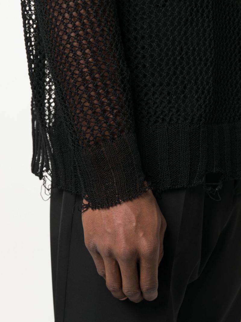 Black Open-knit Sweater