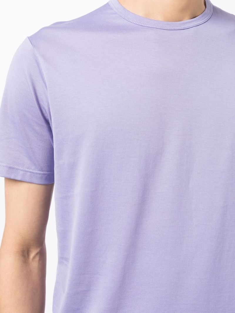 Purple Crew Neck Cotton T-shirt