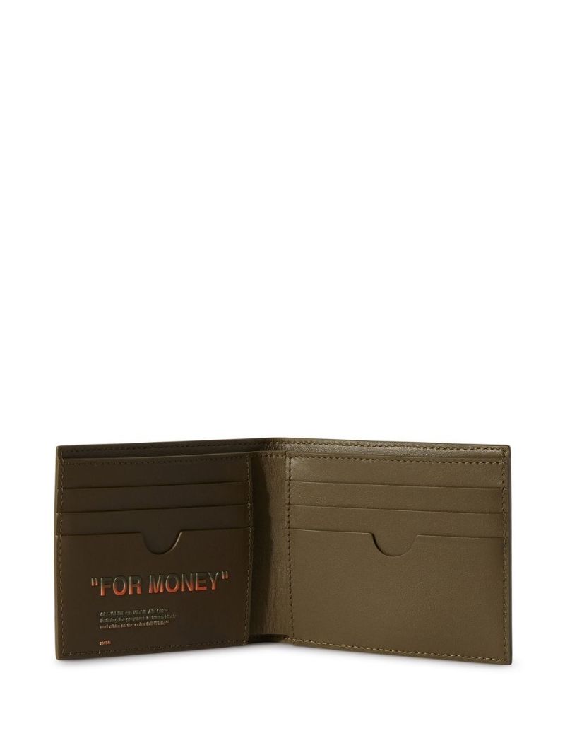 Green Embossed Quote Leather Wallet