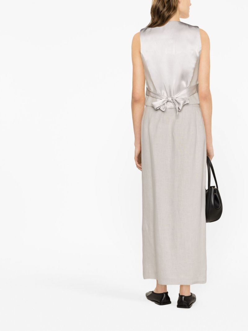 Grey Lili Marleen Linen Maxi Skirt