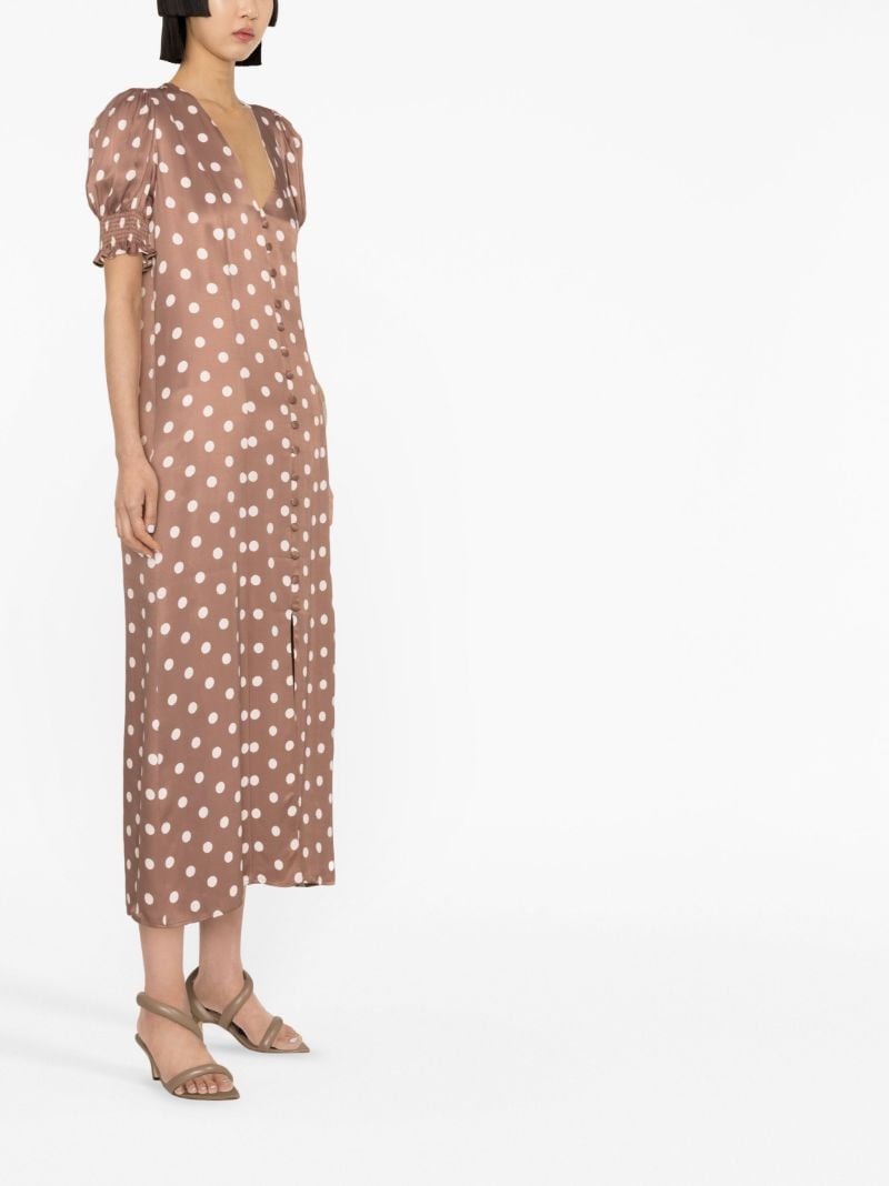 Beige and White Polka Dot Bella Dress