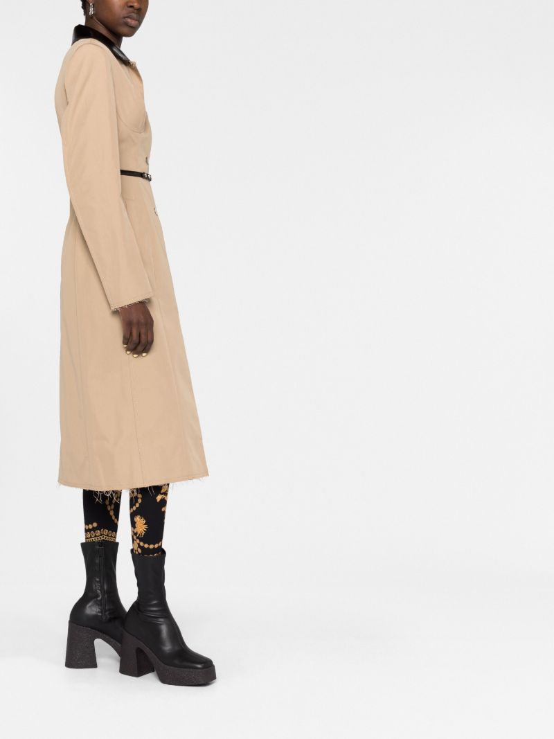 Neutral Single-breasted Trench Coat