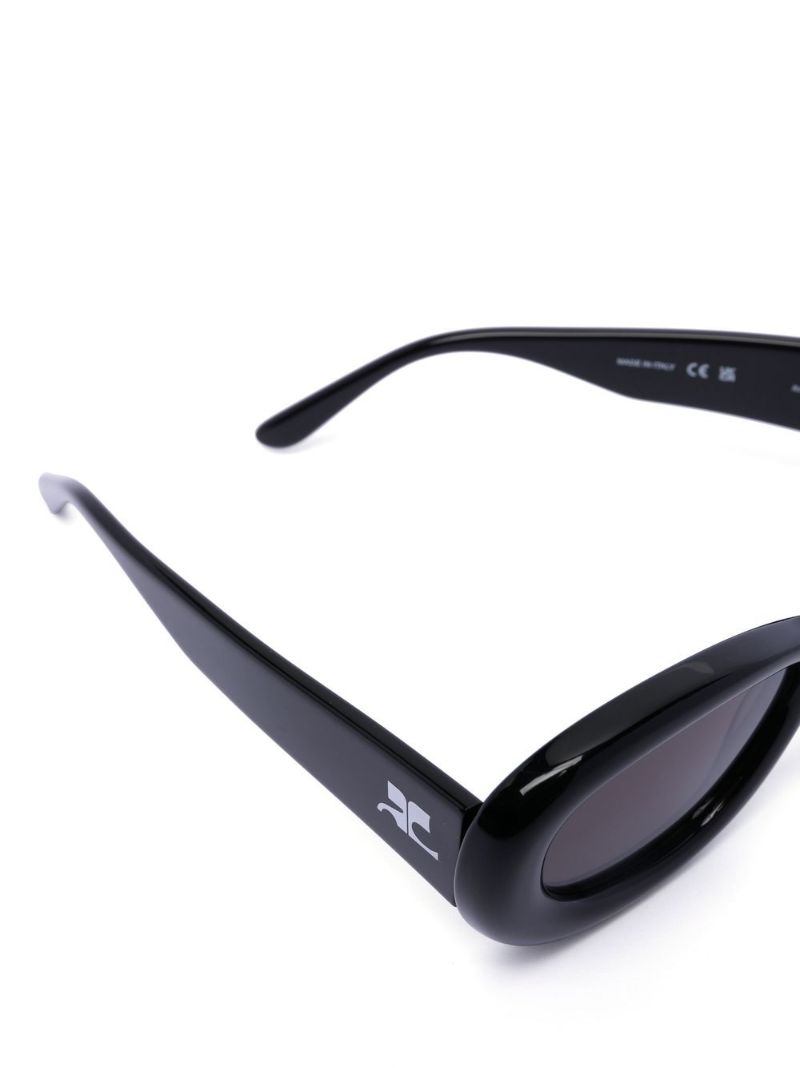 Black Solar Rave Oval Sunglasses