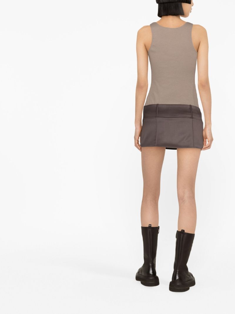 Brown Suzan Tailored Micro Skirt