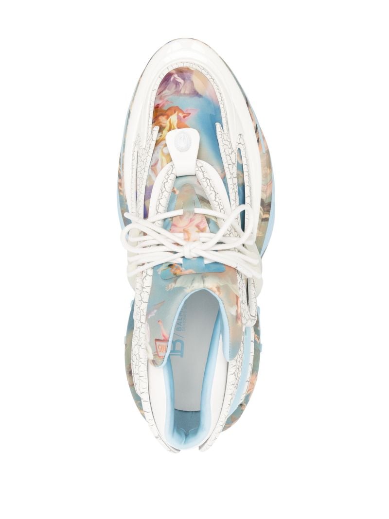 Blue Unicorn Low Panelled Sneakers