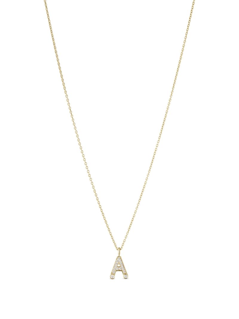 18k Yellow Gold Petite a Diamond Necklace
