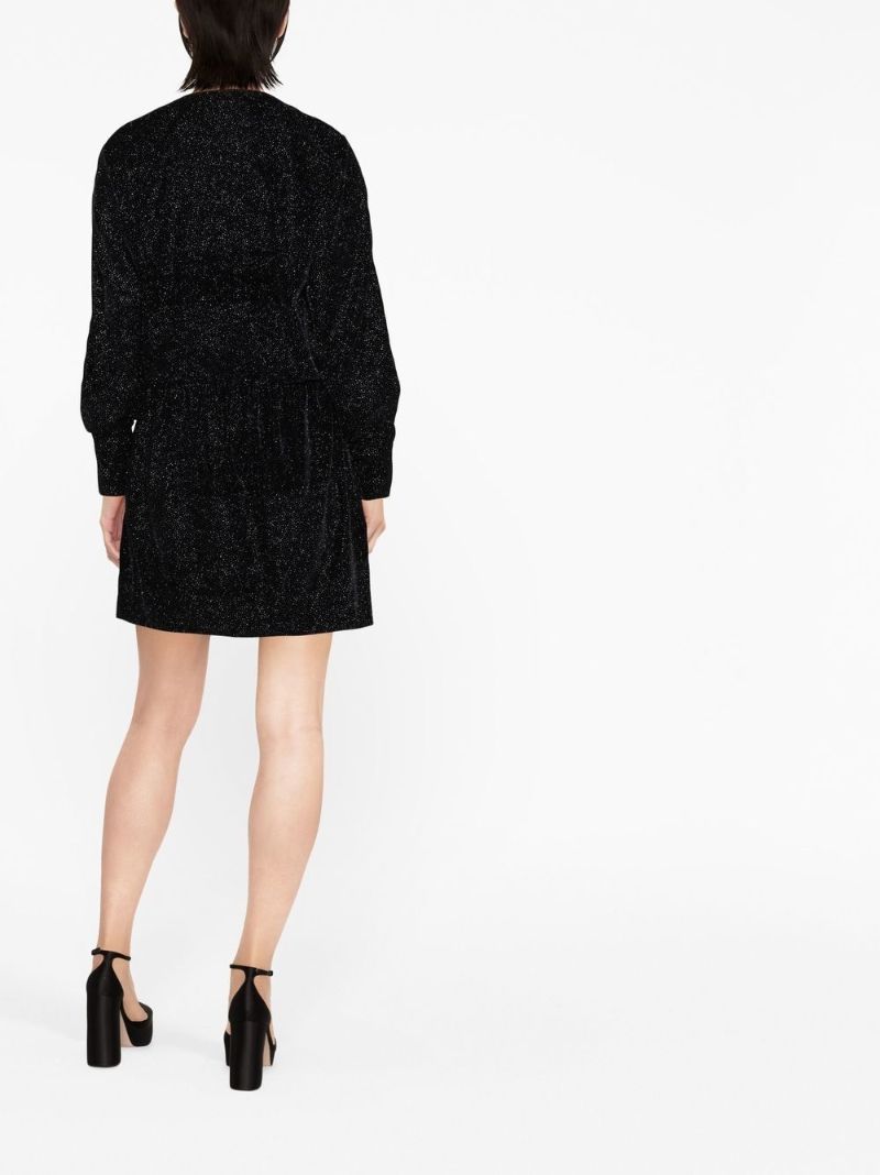Black Glitter Mini Dress