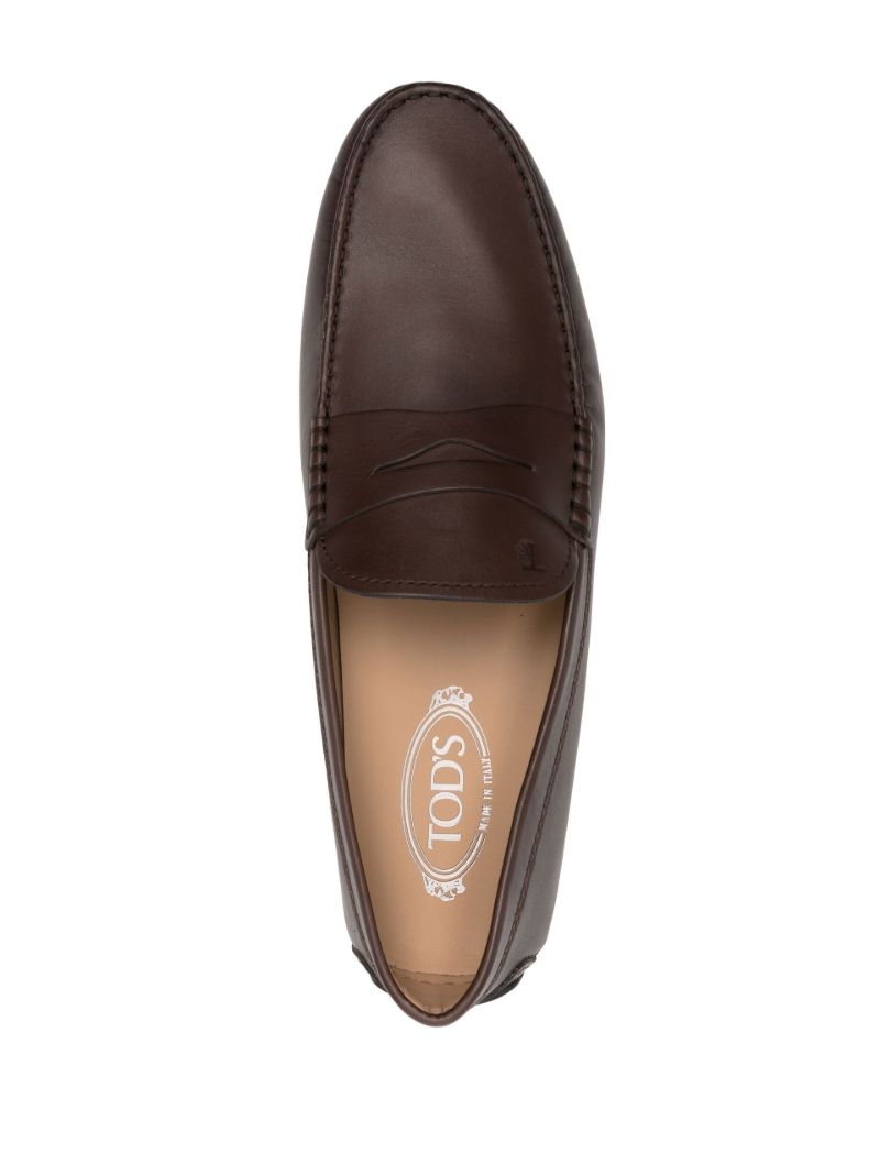 Brown City Leather Penny Loafers