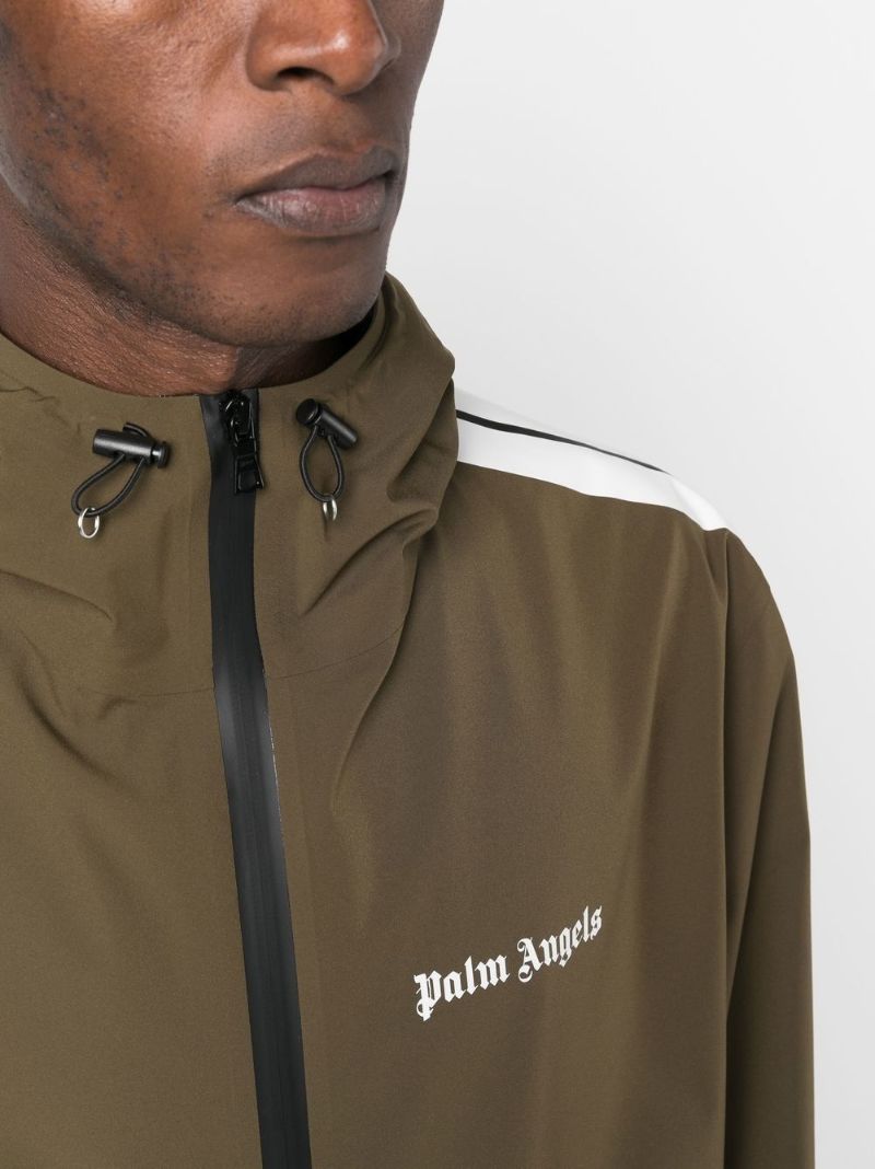 Green Side Stripe Hooded Jacket