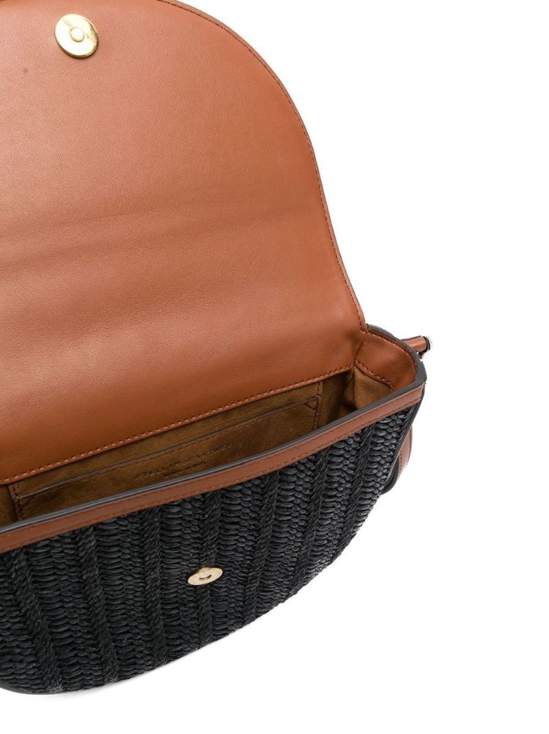 Black Interwoven Design Shoulder Bag