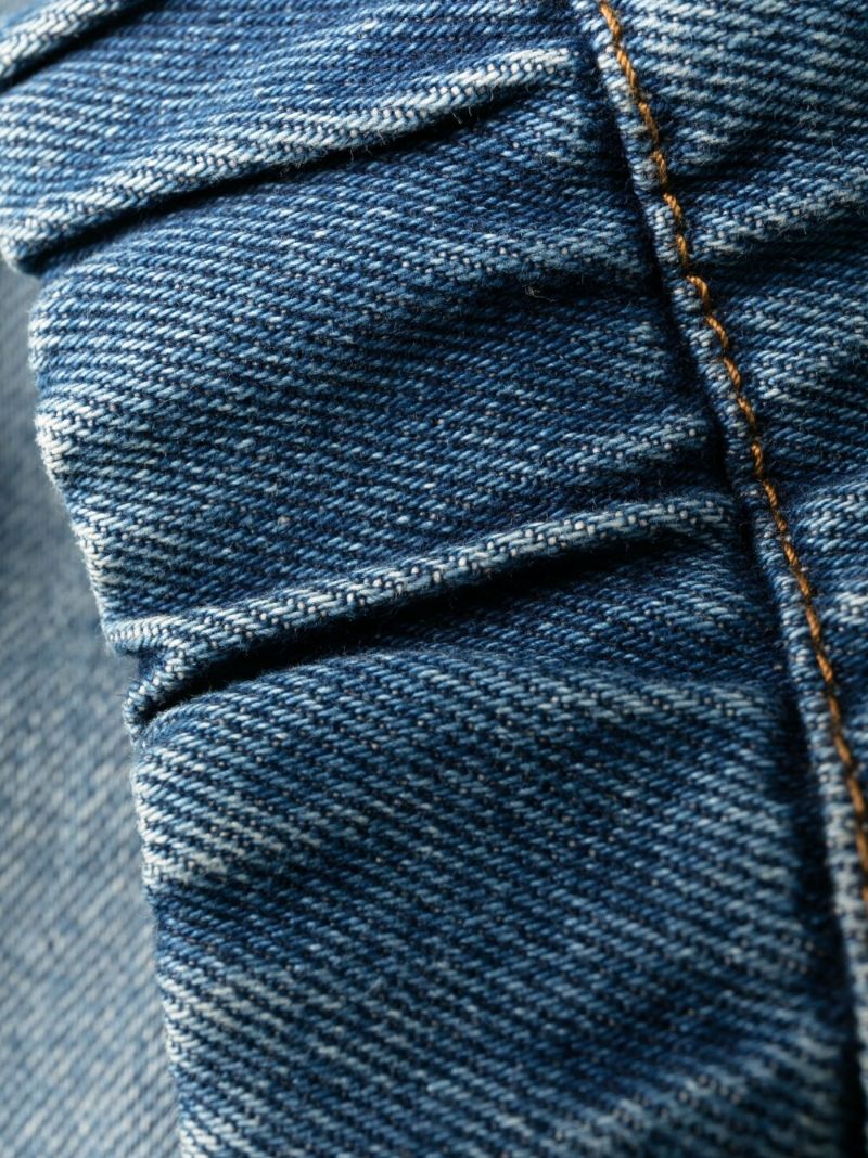 Blue Tapered Cargo Jeans