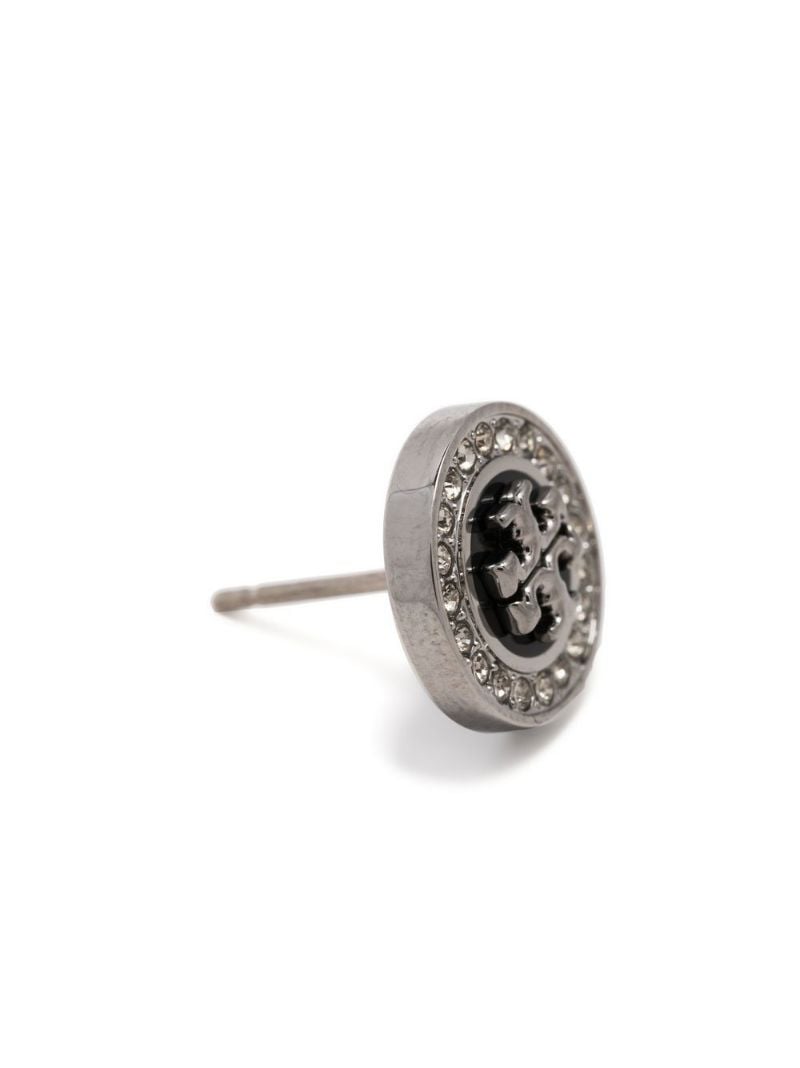 Black Kira PavÃ_x0083_© Enamel Stud Earrings