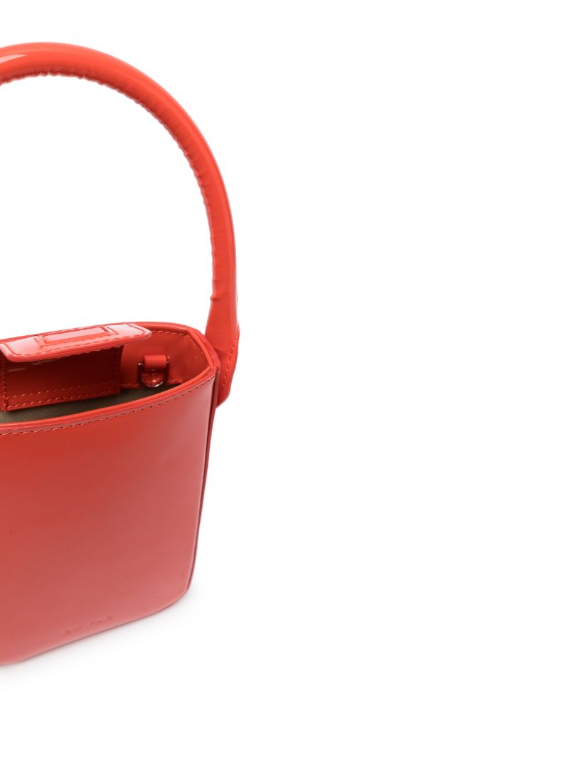 Red Note Patent Leather Cross Body Bag