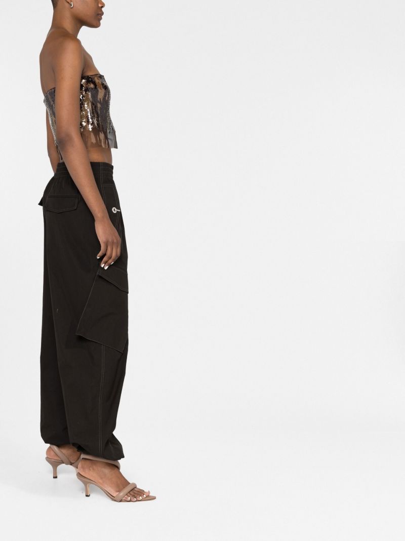 Brown Vertical Horizon Sequin Strapless Top