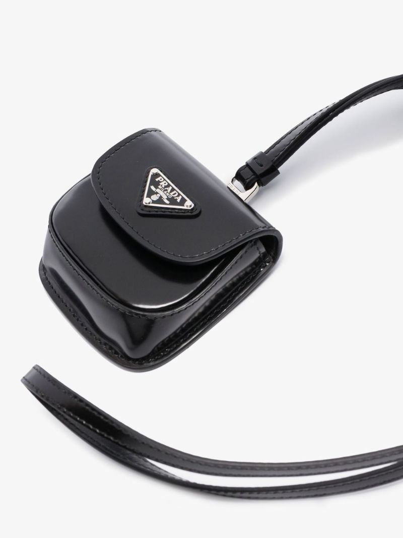Black Cleo Leather Airpods Case