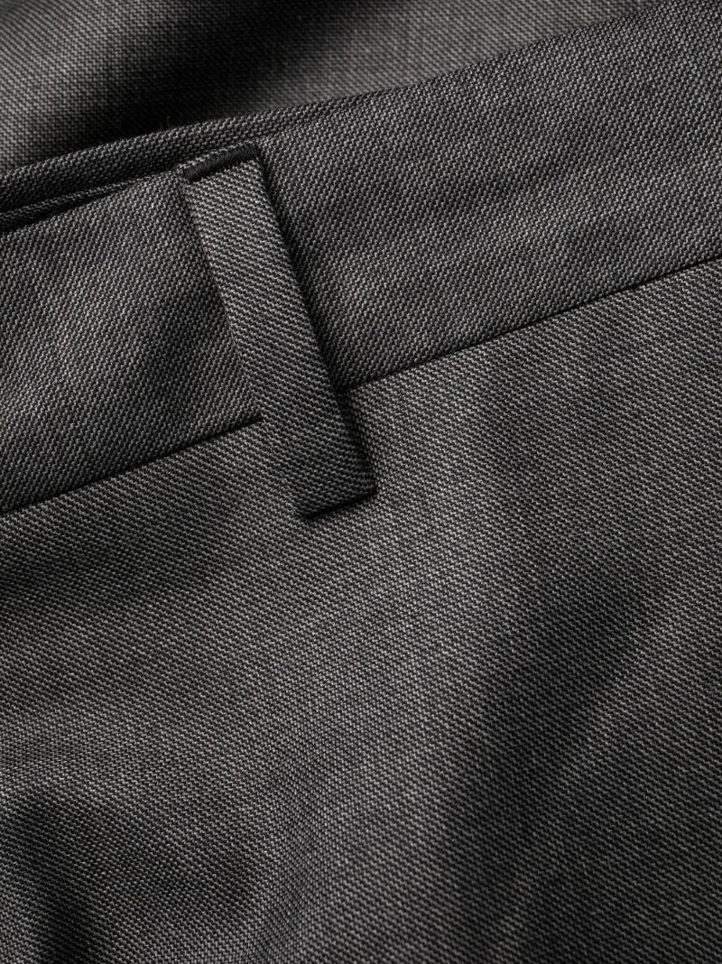 Grey Logo Patch Virgin Wool Trousers