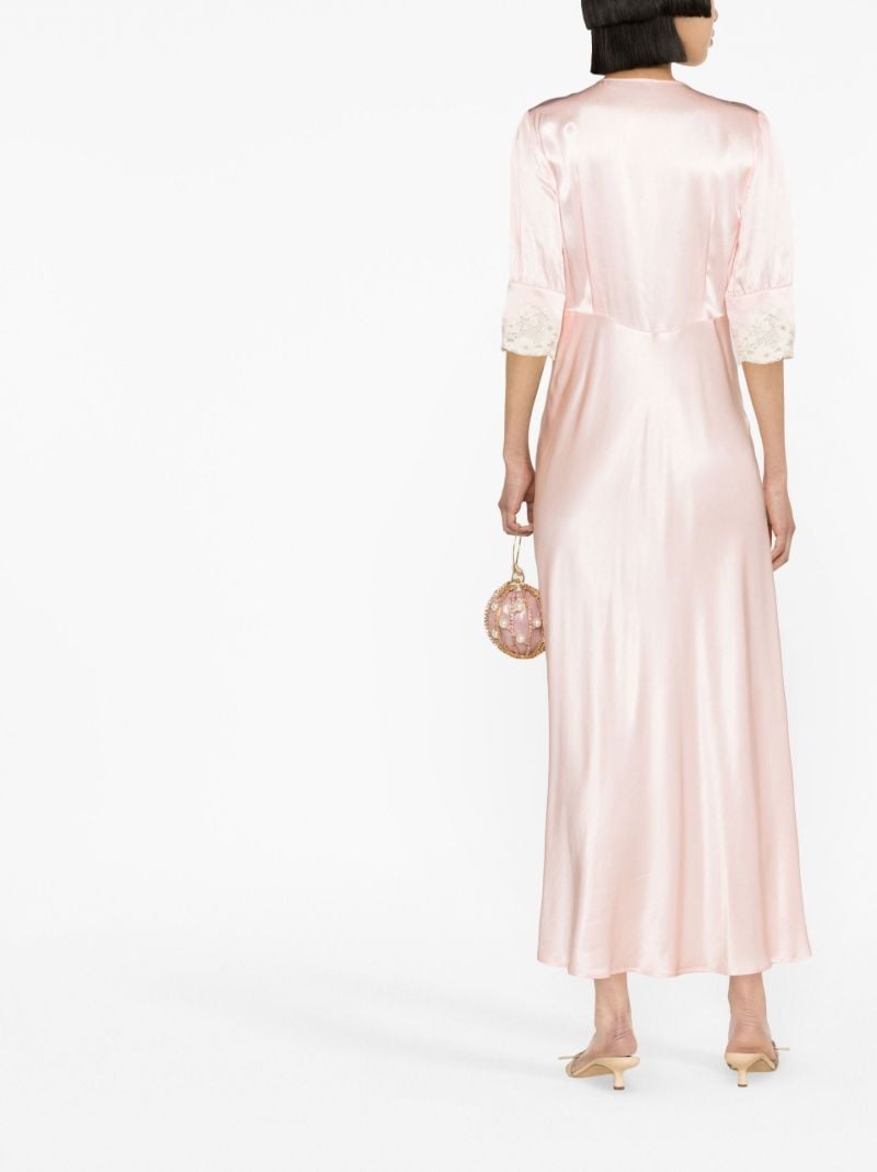 Pink Simone Lace Insert Midi Dress