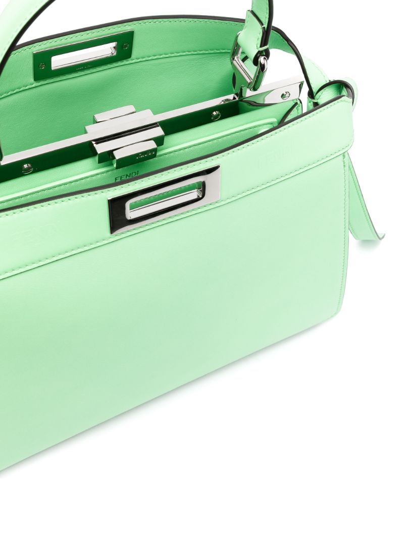 Green Peekaboo Iseeu Medium Leather Tote Bag