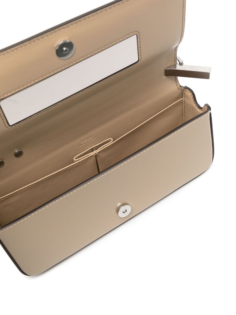 Neutral Fendi First Sight Leather Shoulder Bag