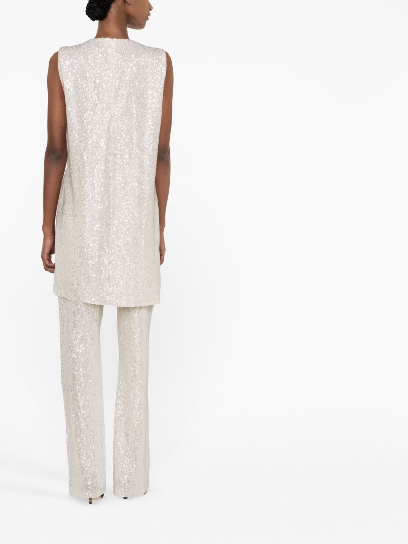 White Isha Sequin-embellished Top