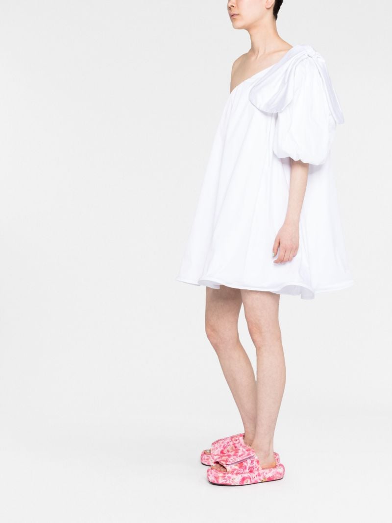White Mithali One-shoulder Mini Dress