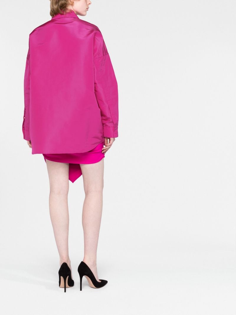 Pink Oversized Silk Shirt