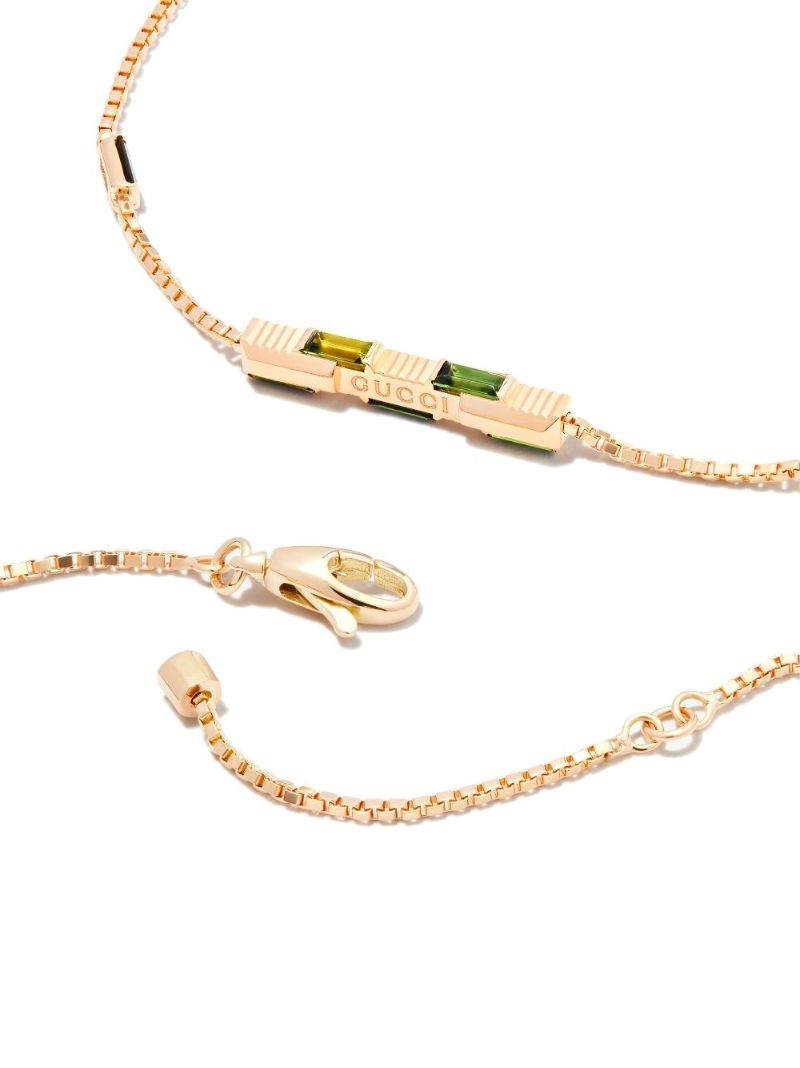 18k Yellow Gold Link to Love Tourmaline Necklace