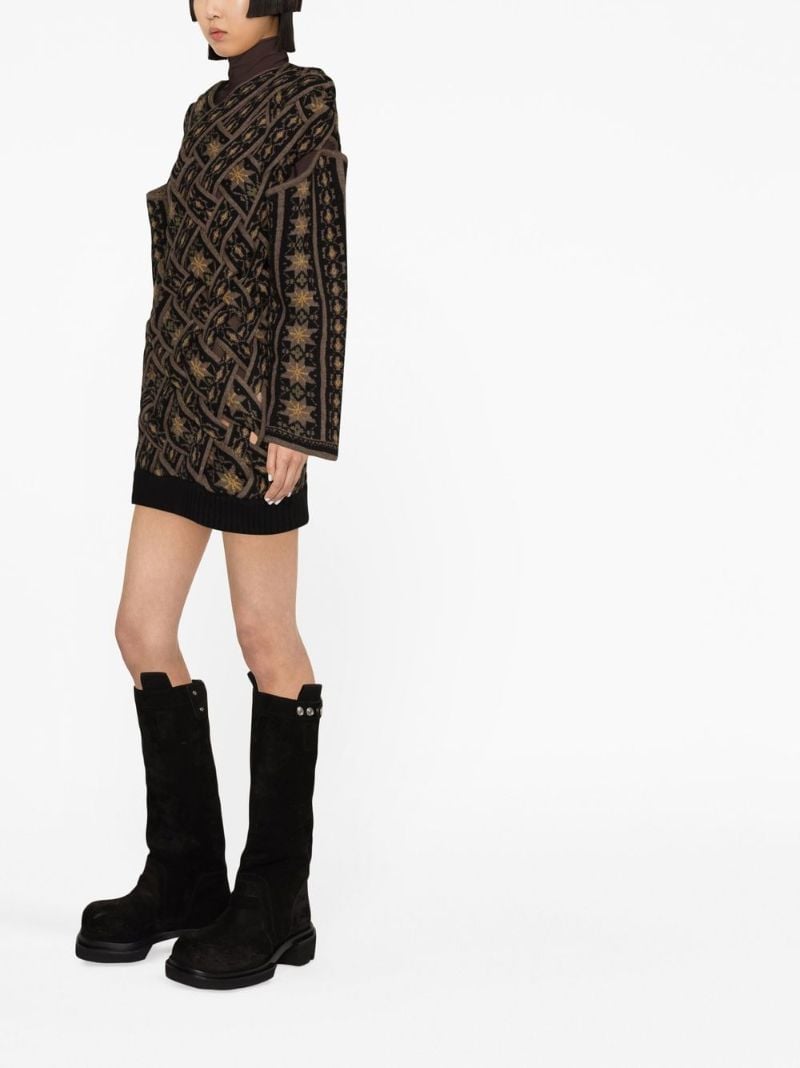 Black Interwoven Cut-out Jumper