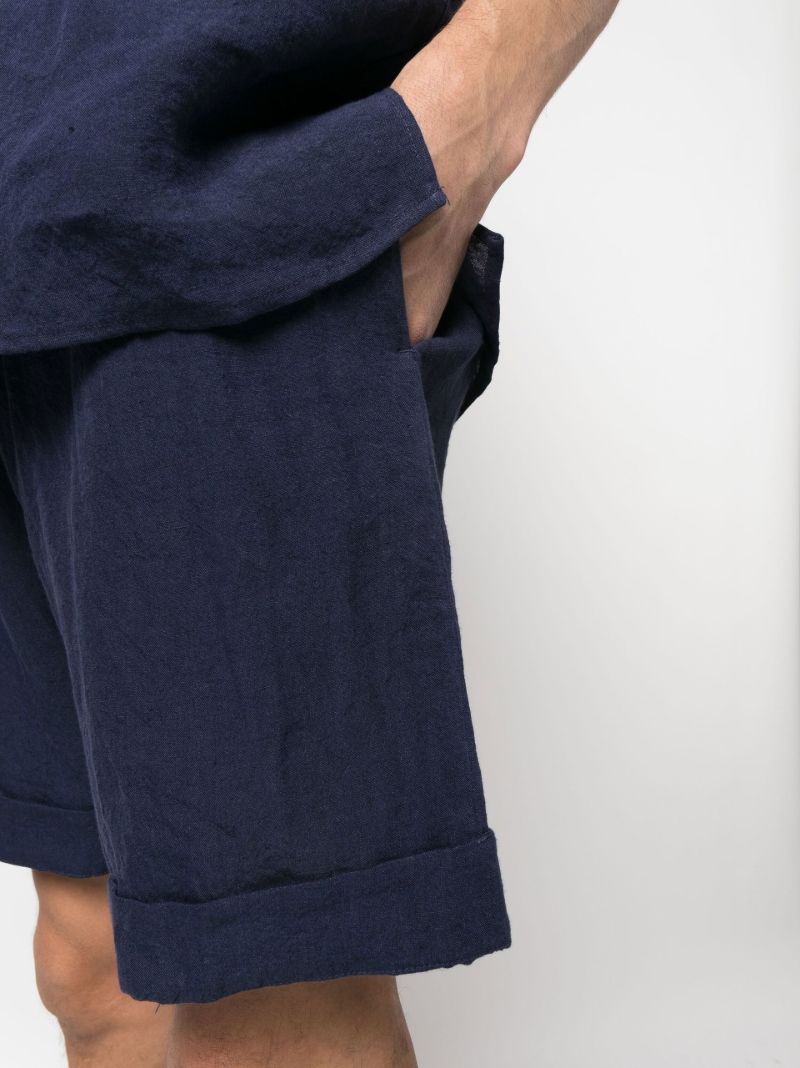 Blue Linen Lightweight Shorts