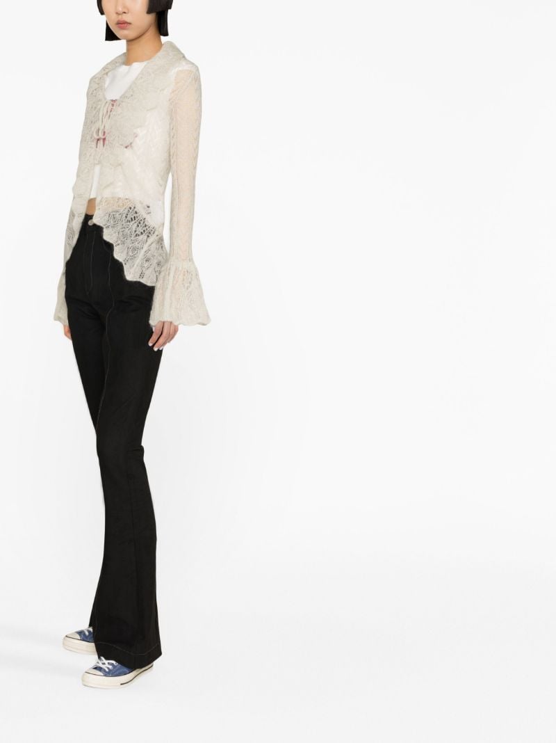 Neutral Crochet Knit Bolero Cardigan