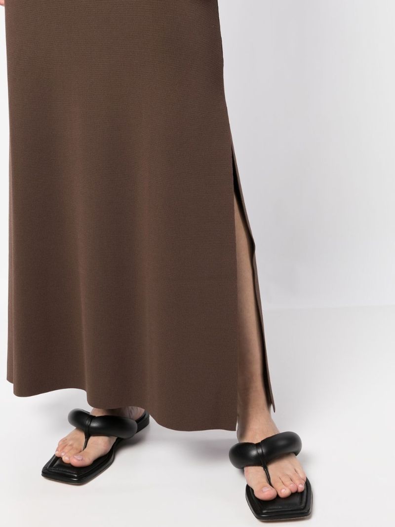 Brown Aude Knitted Maxi Skirt