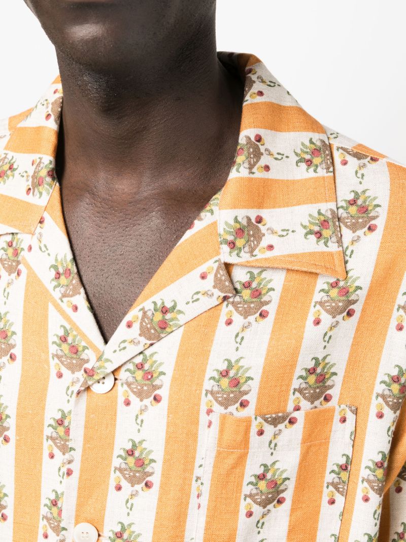 Neutral Striped Fruit Bowl Shirt
