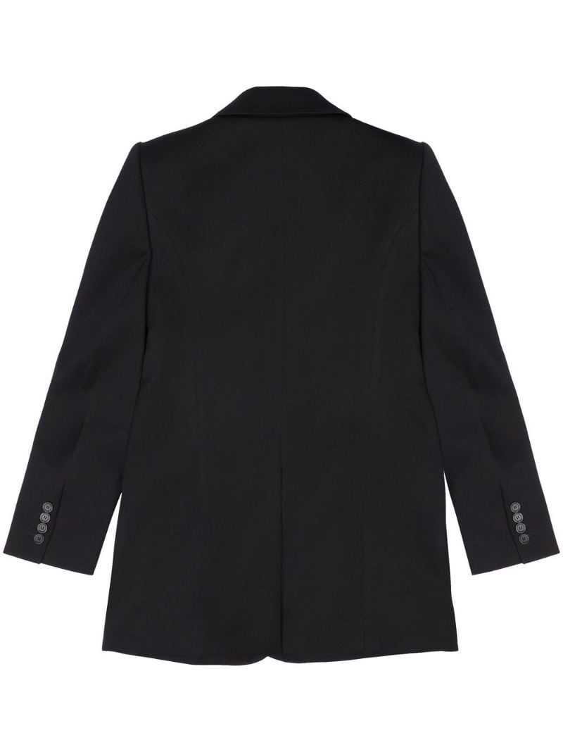 Black Single-breasted Wool Blazer
