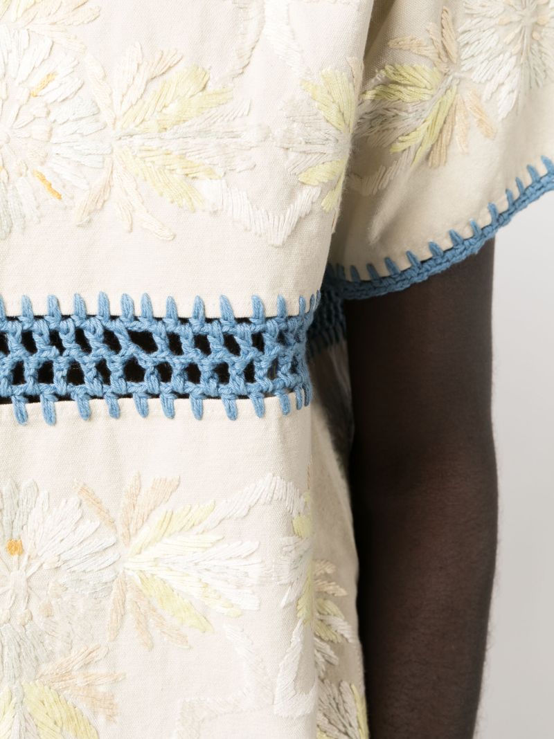 Neutral Ladderwork Crochet Shirt