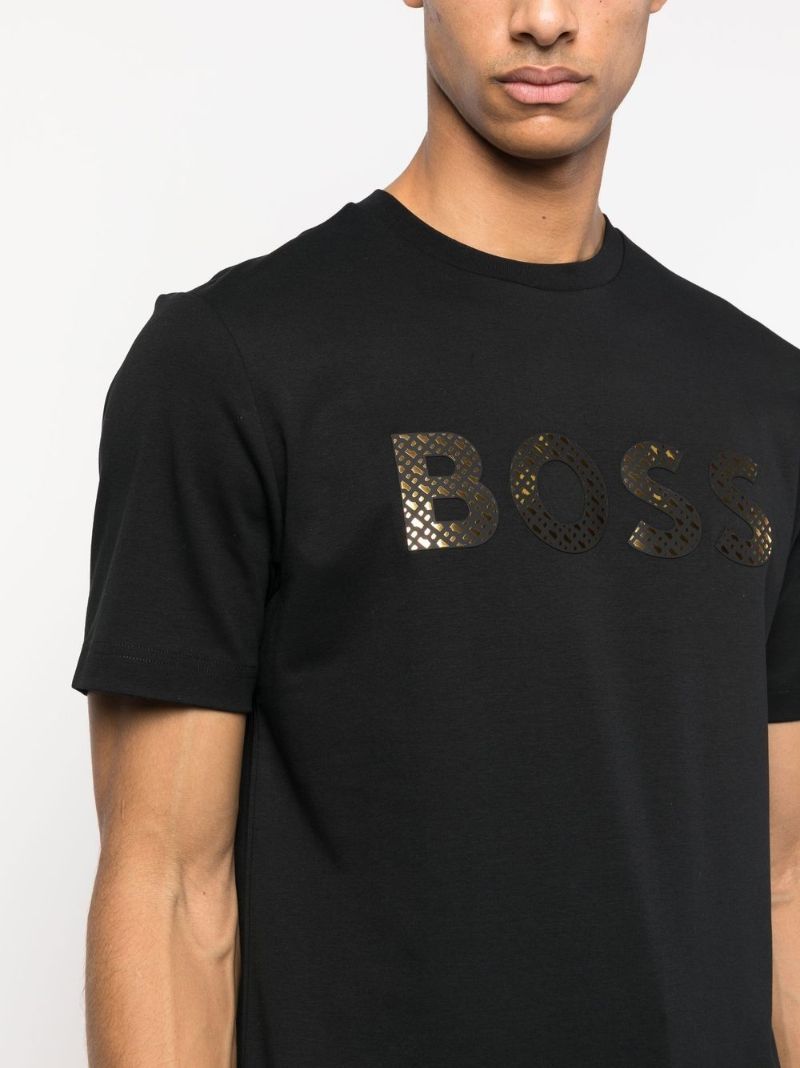 Black Logo Print T-shirt