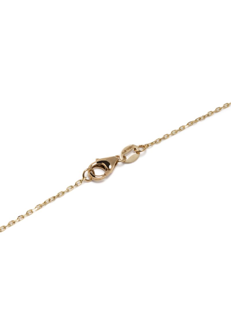 18k Yellow Gold Love Miniature Medallion Garnet Necklace