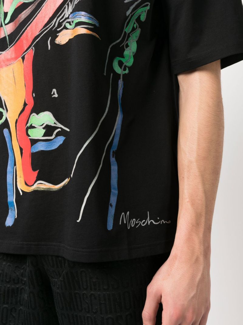 X Tony Viramontes Black Abstract Print T-shirt