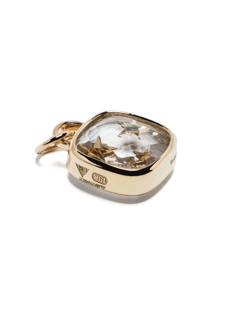 18k Yellow Gold Per Aspera Astra Diamond Pendant