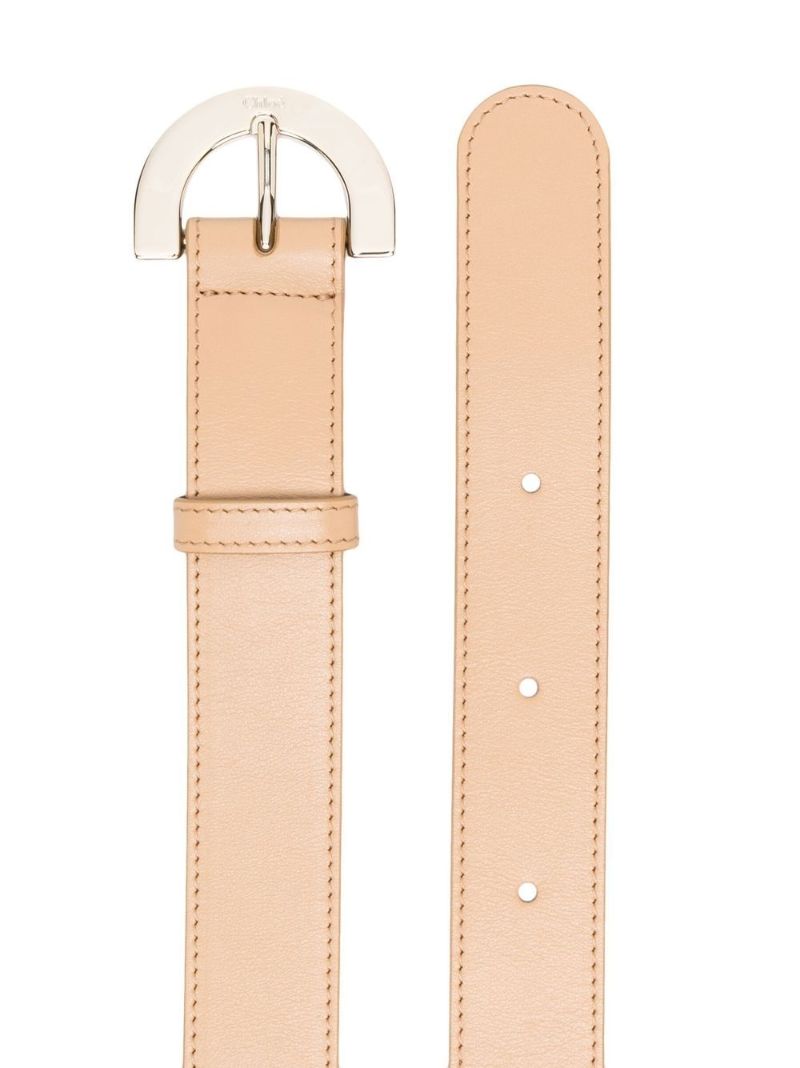 Brown Logo Leather Belt