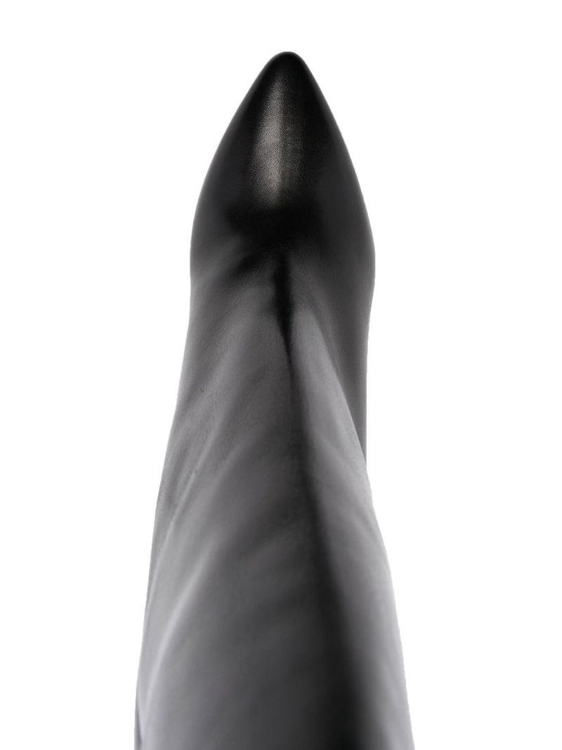 Black Leisel 85 Knee-high Leather Boots