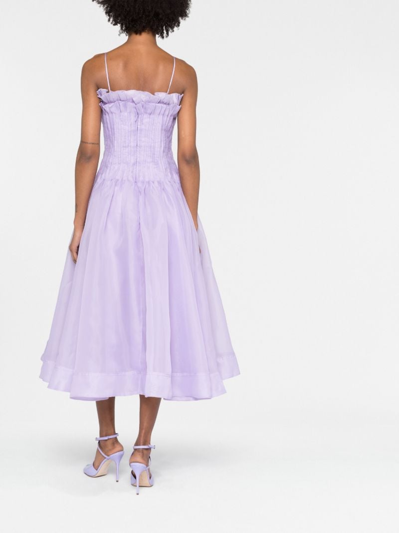 Lilac Horizon Pintucked Midi Dress