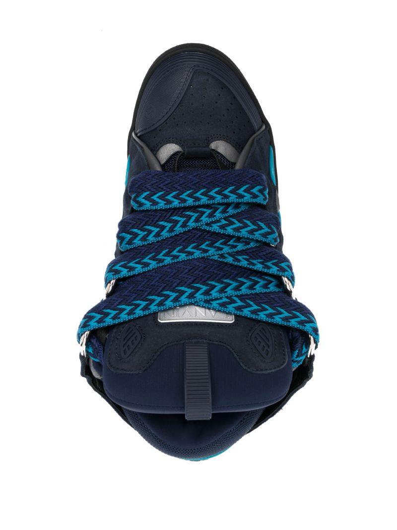 Blue Curb Leather Sneakers