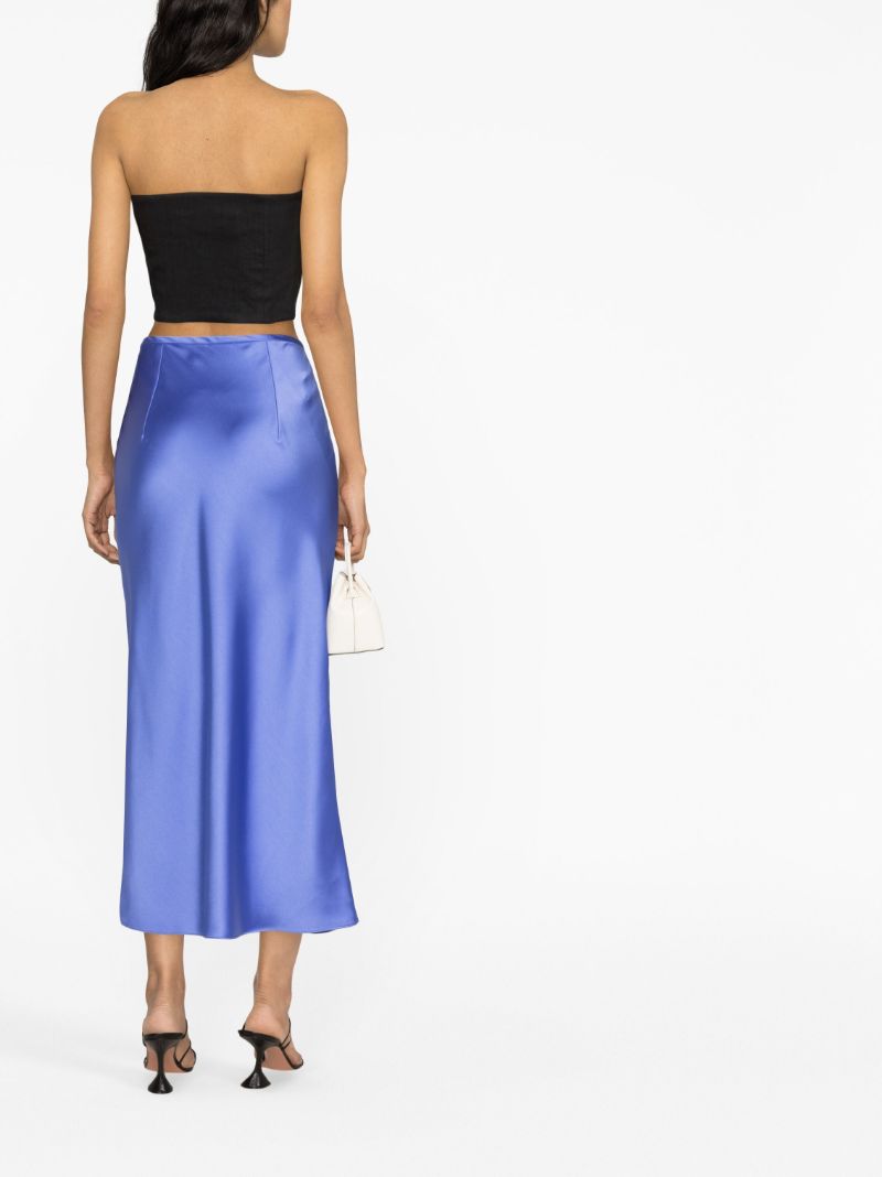 Black Lica Linen Strapless Top