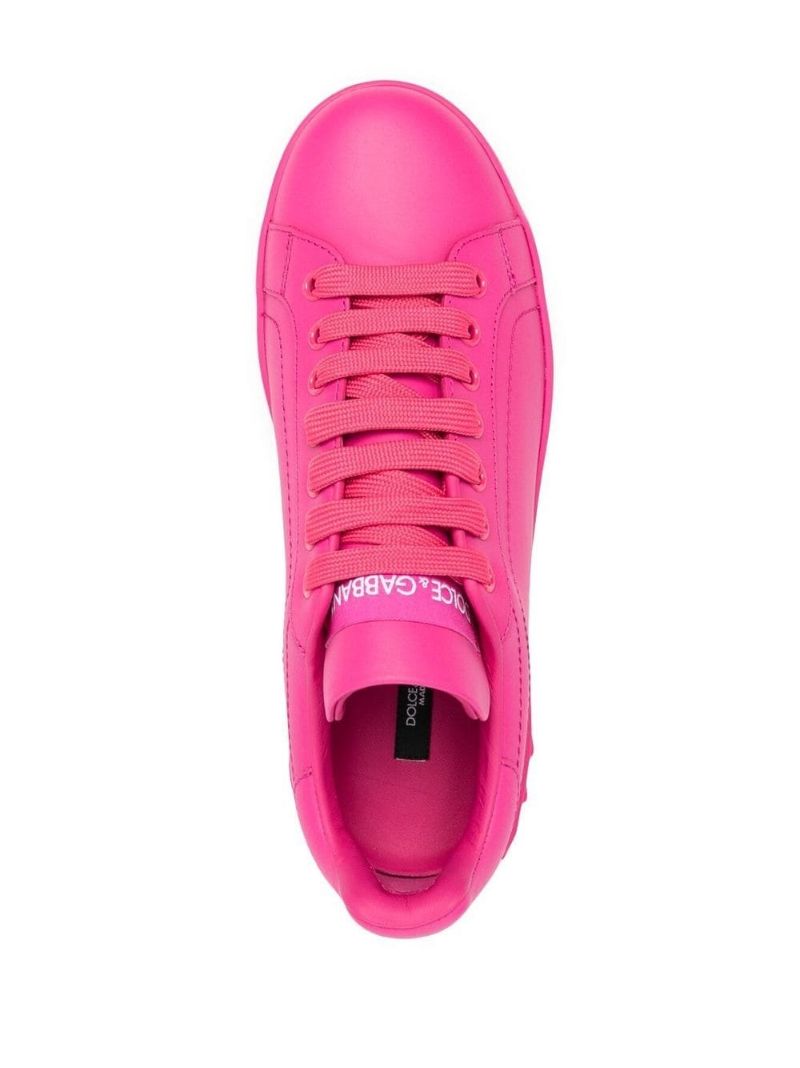 Pink Portofino Leather Sneakers