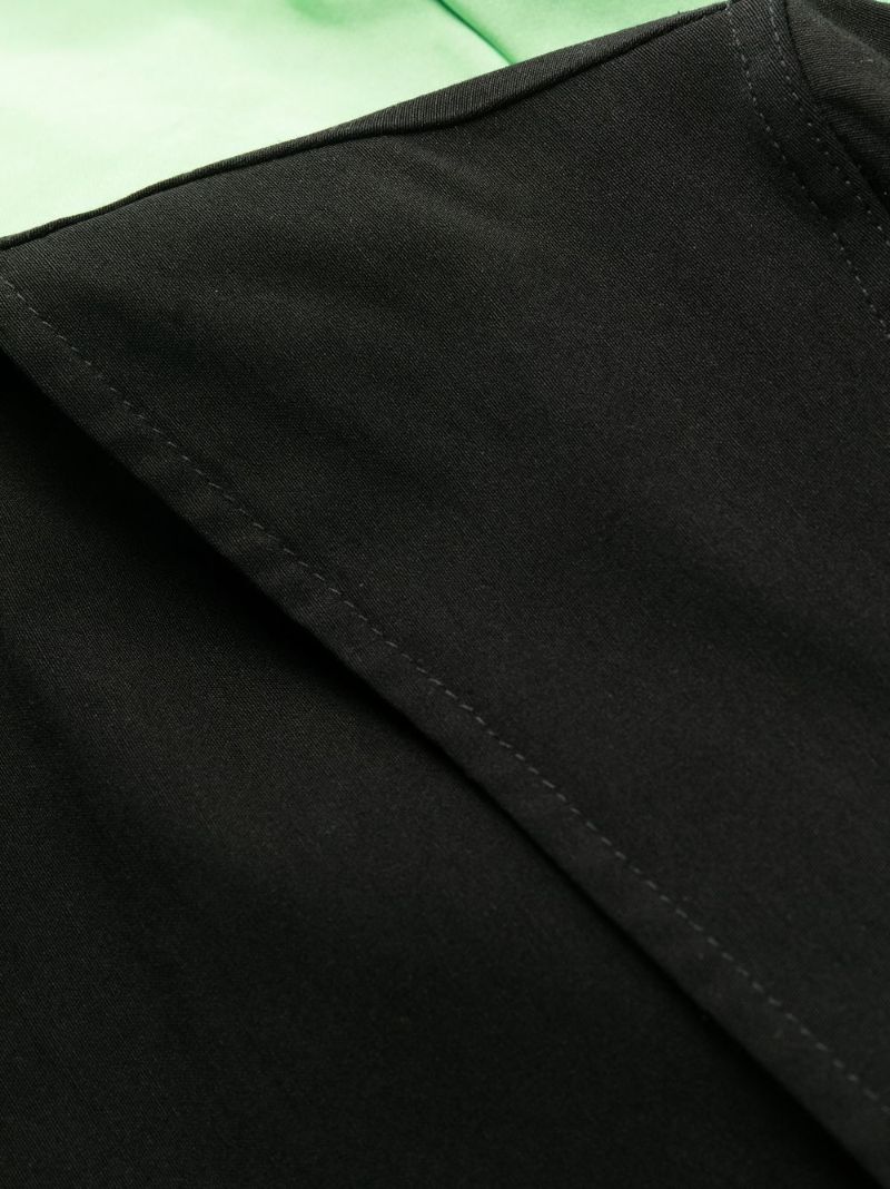 Black Two-tone Puffball Mini Dress